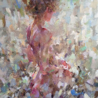 impressionist figurative nude woman oil painting