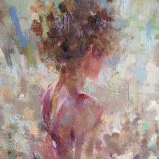 abstract figurative woman oil painting