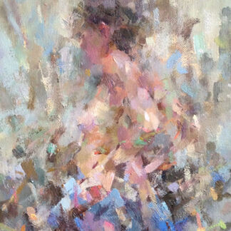 vittoria impressionist figurative nude woman oil painting