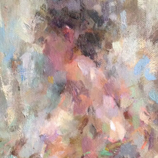 abstract figurative nude woman oil painting