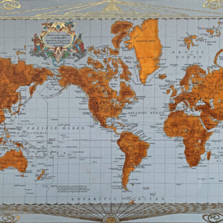 1902 Americacentric Map of the World by Marco Araldi