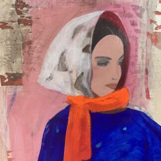 Woman in Blue with Headscarf by Nicolle Menegaldo