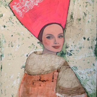 Woman with Pink Headdress by Nicolle Menegaldo