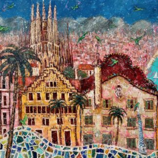 Gaudi and Green Parrots, Barcelona by Ellie Hesse