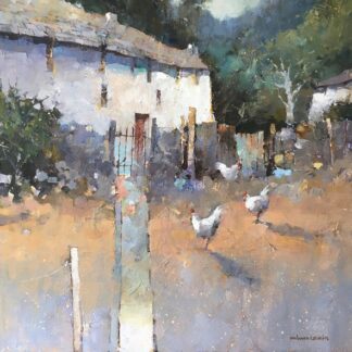 Farmhouse with Chickens by Michael Hill