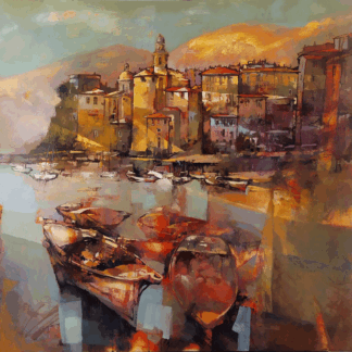 Orange on Camogli by Alex Bertaina