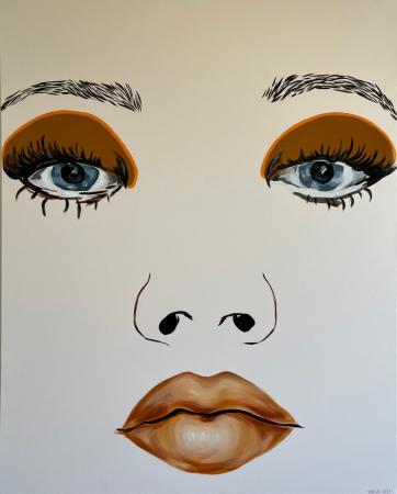 FRONT � ORANGE � 152x122 cm � acrylic on canvas � £1700 � 2021