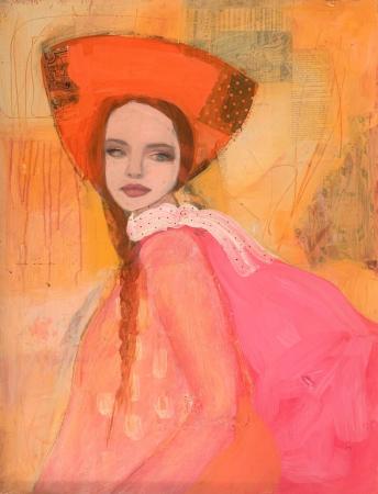 Woman in Pink with Orange Hat (1)