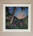 Japanese Anemone and Palm Tree at Dusk framed 73x73cm