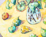 Sunflowers and Fruits by Ania Pieniazek,£1,200 80x80cm_detail02