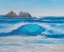 beach ocean seascape holywell painting