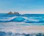 beach ocean seascape holywell painting
