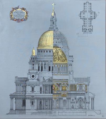St Paul section and Elevation